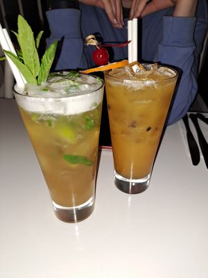 Mocktail Sea Monster and Fruity Frozen at Little Beach Boathouse in Nelson Bay