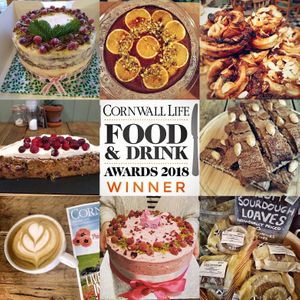 Winner ‘cafe of the year ‘ Cornwall Life Food and Drink awards 2018 at Olive & Co.  in Liskeard