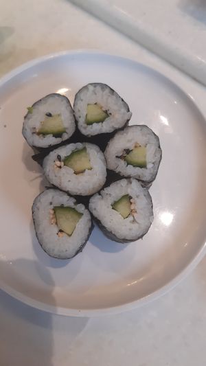 Cucumber maki at YO! Sushi in Liverpool
