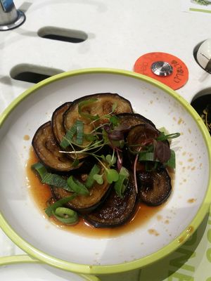 Harsume aubergine at YO! Sushi in Liverpool