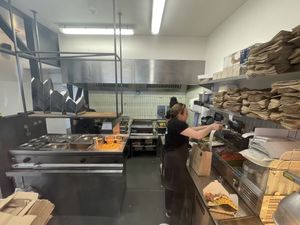 Kitchen - where is the vegan food grilled?  at The Athenian in South West London