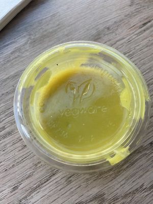 Compostable sauce pot!  at The Athenian in South West London