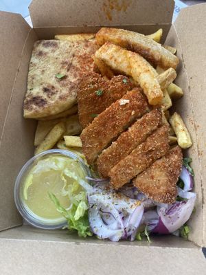 The Beast Heura Breaded Chick*n Box (with Athenian sauce)  at The Athenian in South West London