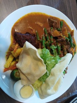 Nasi Lemak. at Five Fingers Organic Grocer & Green Cafe in Petaling Jaya