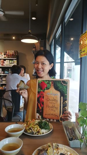 Chap fan and dumplings. Dumplings were really good! at Five Fingers Organic Grocer & Green Cafe in Petaling Jaya