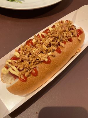 Vegan hotdog at Broadway Cinema in Nottingham