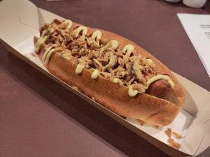 Vegan hotdog at Broadway Cinema in Nottingham