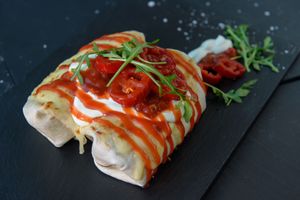 Burrito with Vegan Cheeze  at Broadway Cinema in Nottingham