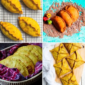 Amazing Ackee Vegan Jamaican Patties:
Top: Curried Chickpea & Zucchini (L); Coconut Lentil in Tomato Crust
Bottom: Ackee (L); Jerk Spiced Eggplant at Amazing Ackee in Windsor