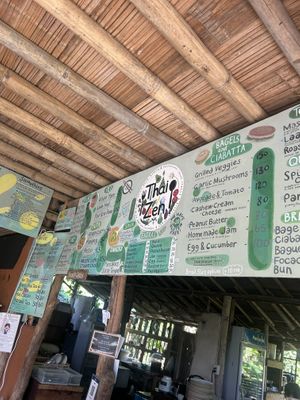 Menu  at Thai Zen Farm in Pai