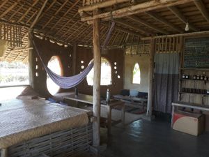 seating area at Thai Zen Farm in Pai
