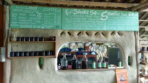 Drinks menu at Thai Zen Farm in Pai