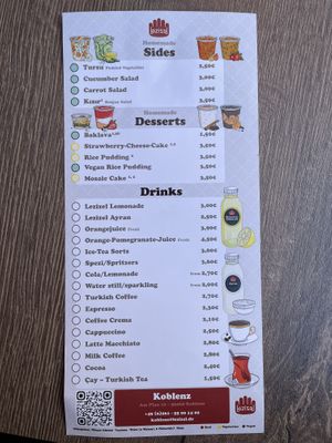 Menu  at Lezizel Manti - Türkische Teigtaschen in Koblenz