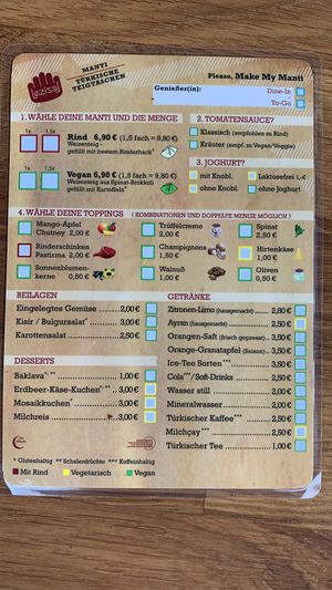 Wähle deinen Manti  at Lezizel Manti - Türkische Teigtaschen in Koblenz