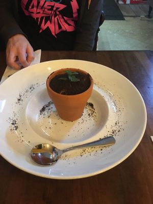 Cutest (and most delicious) vegan dessert ever!!!!!! at Krakatoa  in Hollywood