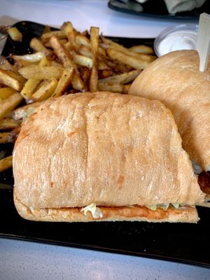 Smoked Tempeh Sandwich (Combo with fries)  at Copper Branch in Thornhill