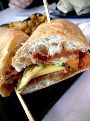 Delicious Smoked Tempeh Sandwich!!!  at Copper Branch in Thornhill