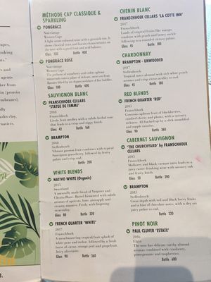 Vegan wines  at Balducci in Cape Town