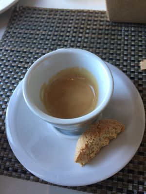 Espresso with Cantuccini at Balducci in Cape Town