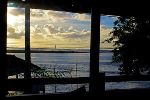 the view of the lighthouse, did we said we have the best view of itacare? :P at Casa Kombar in Itacare