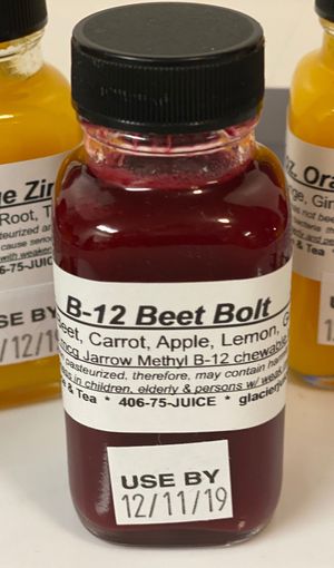 B-12 Beet Bolt at Glacier Juice and Wellness in Kalispell