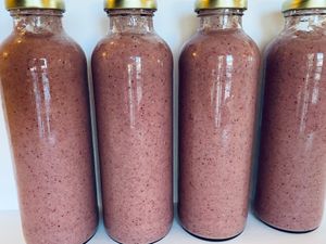 Very Berry Cherry smoothie with 10 gm protein, 7 gm fiber and 2,250 mg Omega 3 at Glacier Juice and Wellness in Kalispell