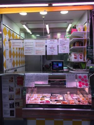 Cute vegan stall... no employees!  at ArteSano Vegano in Valencia