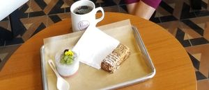 Vegan chia guava pudding and rise bar at Rose's Coffee Bar in Fort Lauderdale