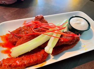 Seitan wings  at Arcadia in Tallaght