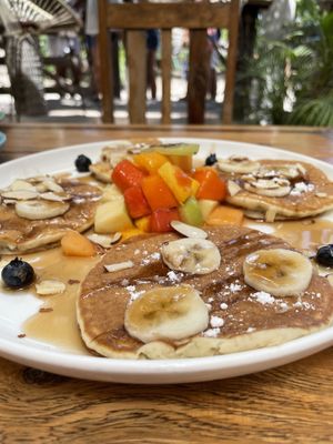 Vegan pancakes   at Naia in El Cuyo