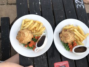Vegan pies at The Gate Inn in Tamworth