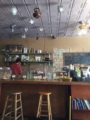 Here is the Earth Cup Cafe.  You have to check this place out.  Great atmosphere and great Coffee selection with Vegan menu items. at Knockbox Cafe in Philadelphia
