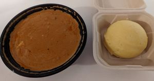 Peanut Stew with fufu at Akadi in Portland