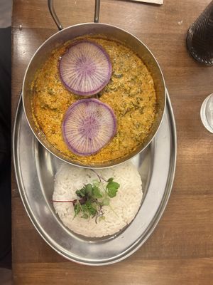 Egusi stew with Mushrooms   at Akadi in Portland
