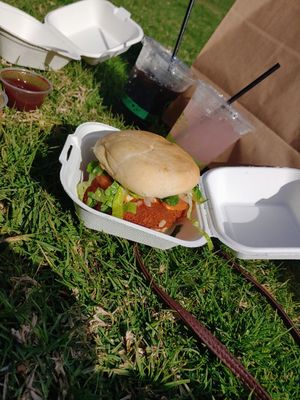 Buffalo Chicken Burger at The Brave Bean in Fountain Valley