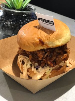 Pull Pork (jackfruit) burger at The Brave Bean in Fountain Valley