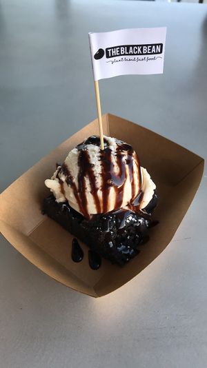 Black bean brownie and ice cream! 😻 at The Brave Bean in Fountain Valley
