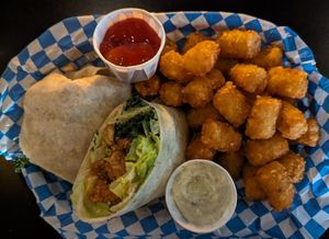 Santa Cruz Wrap with tots at Thunderbird Bar in Portland