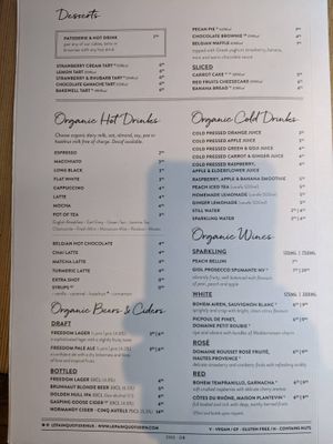 Menu 3 at Le Pain Quotidien - Monument in London