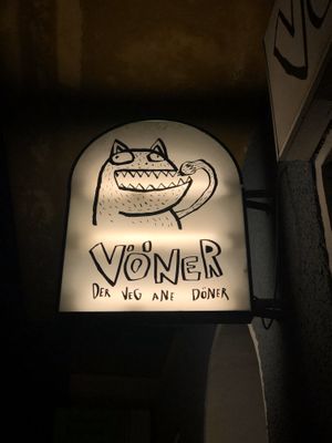 Sign at Vöner der Vegetarische Döner in Berlin