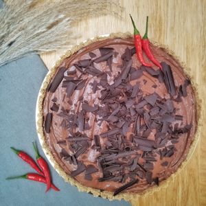 Mexicaanse chocoladetaart met chili at Magpies  in Bruges