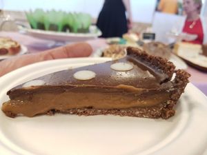 caramel pie at Vegan Summerfest 2019 Ghent, BE at Magpies  in Bruges