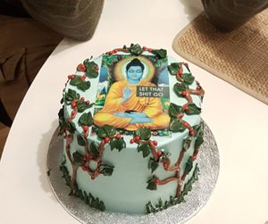 Custom birthday cake at Catberry in Ghent