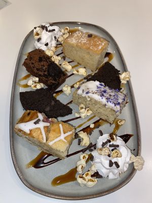 A selection of cakes, if you cannot choose you get a bit of everything!  at Catberry in Ghent