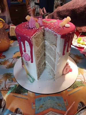 Candycake for bday of 8 year old, taste lemon poppy mmm at Catberry in Ghent