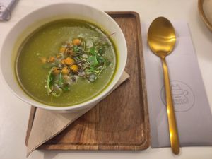 Vegetable soup (Delicious) at Catberry in Ghent