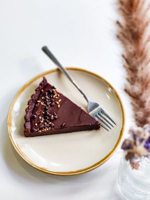 Chocolate ganache pie at Catberry in Ghent