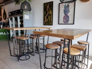 Seating in the front at Green Gorilla in Lausanne