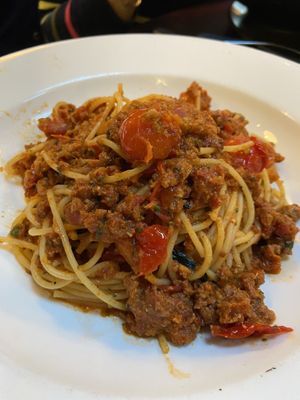 Meat free bolognese - which doesn’t look it but was mostly just pasta! at White Horse in Welwyn