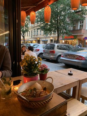Window seat   at Sunshine Vegan Restaurant in Berlin